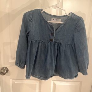 Denim girls blouse